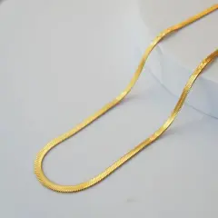 Çelik İtalyan Kolye Gold 60 cm