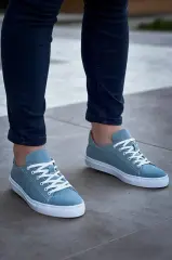 KB-122 Kuback Bebe Mavi Süet Yüksek Taban Bağcıklı Günlük Erkek Ayakkabı