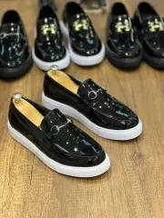 KB-027 Kuback Bağcıksız Siyah Rugan G Günlük Erkek Ayakkabı
