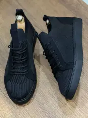 KB-112 Kuback Siyah Siyah TabanTriko Bağcıklı Günlük Erkek Ayakkabı